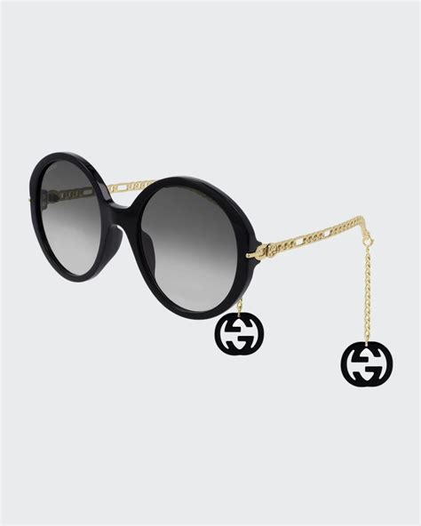 round acetate and metal sunglasses gucci|gucci sunglasses price.